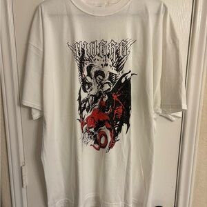 Angels & Demons White Graphic T-Shirt by Vivere